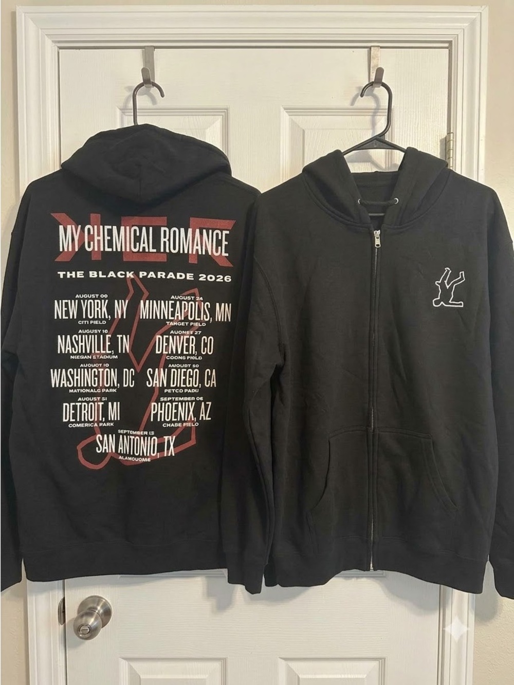 2026 My Chemical Romance The Black Parade Tour Zip Hoodie 20th XX Reprint
